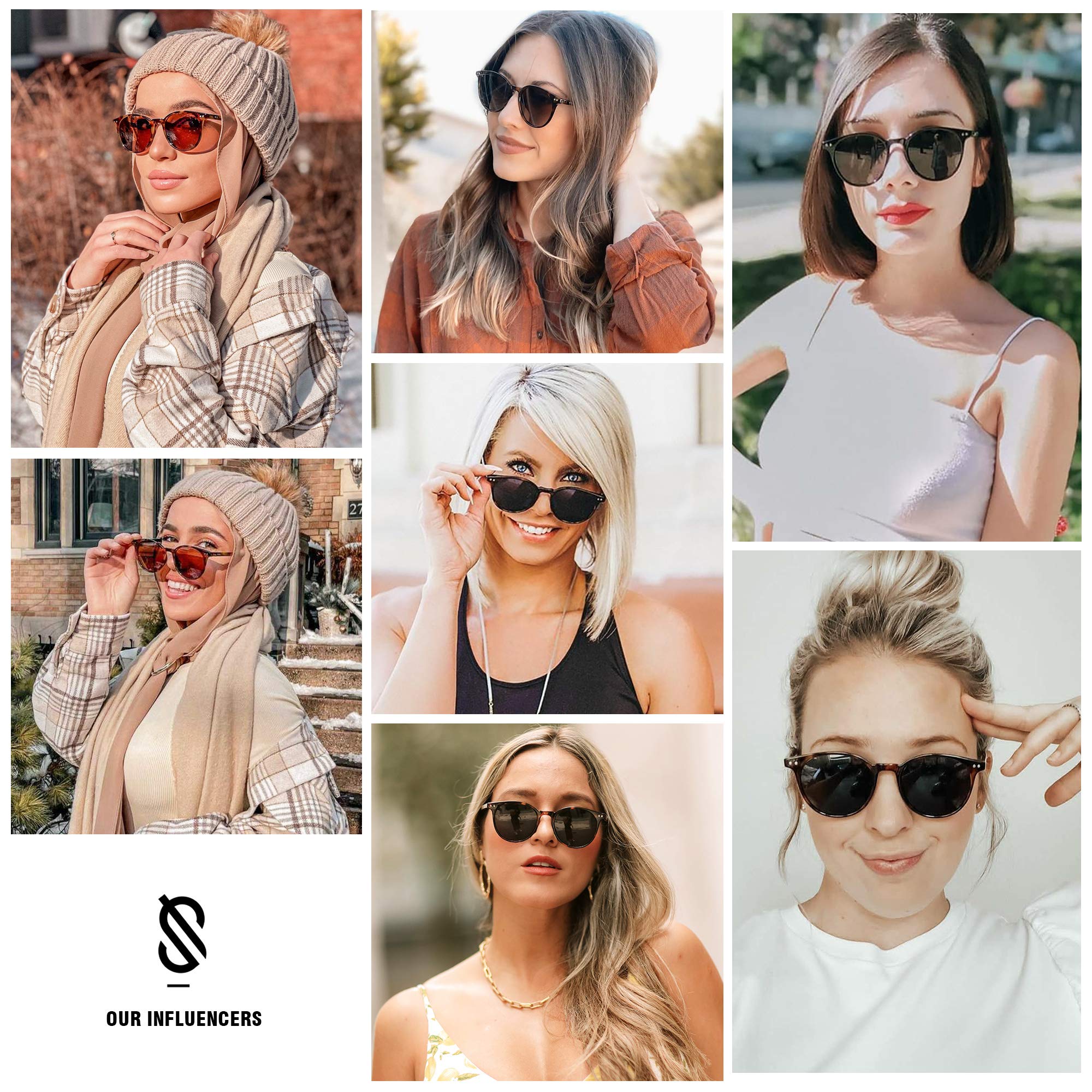 Small Round Classic Polarized Sunglasses for Women Men Vintage Style UV400 Lens SJ2113