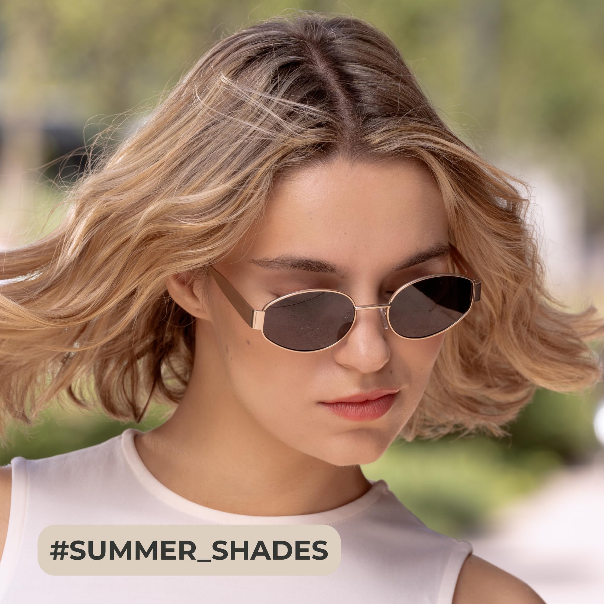 2025 Trendy Oval Sunglasses - Stylish Polarized Shades for Everyday - Retro Metal Frames