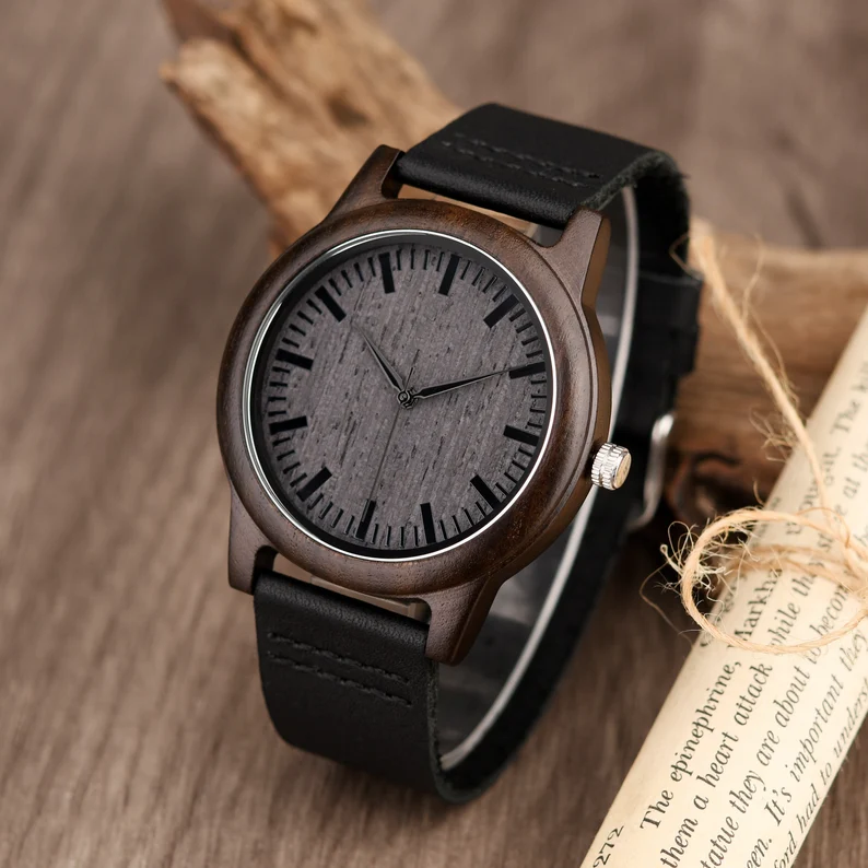 Wood Watch for Men, Custom Wood Watch, Personalized Wood Watch, Birthday Gift for Him, Christmas Gift for Dad Husband